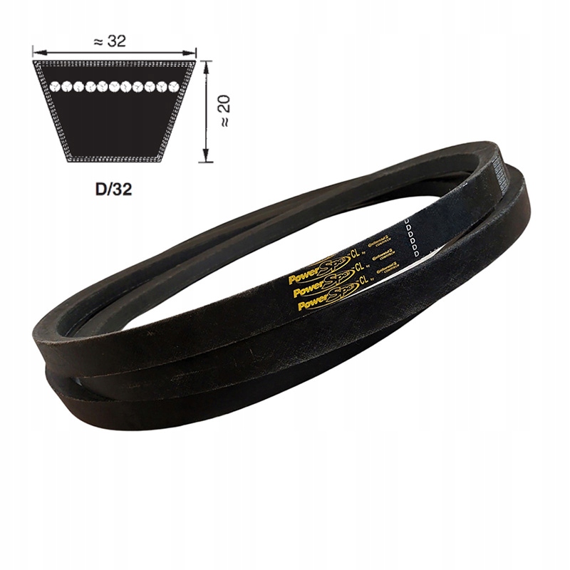 Klinový remeň D/32 5600 Li=5680Lp Rozpätie výkonu CONTINENTAL 17x5680